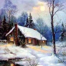 Схема вышивки «téli este»