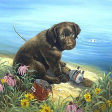 Схема вышивки «жду хозяина»