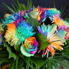 Схема вышивки «пестрый букет»