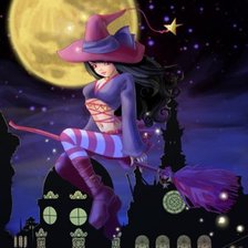 Схема вышивки «Ведьмочка»