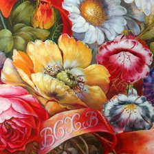 Схема вышивки «Жостовский мотив»