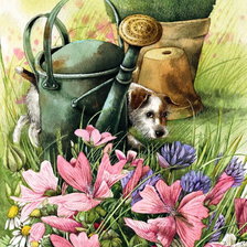 Схема вышивки «Щенок»