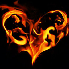 Схема вышивки «пылающее сердце»