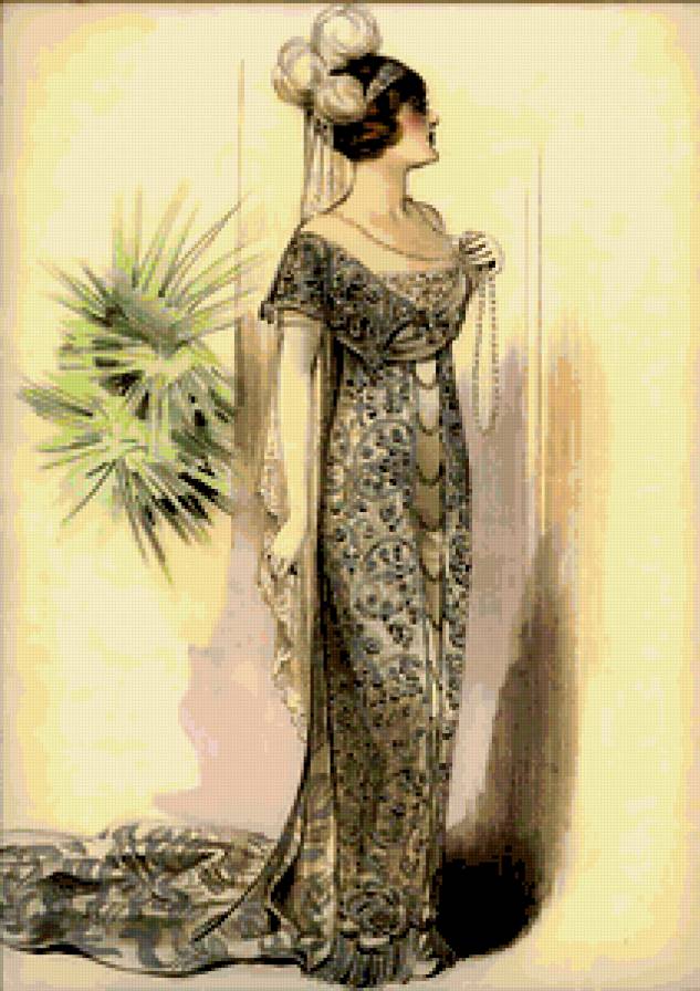 Прекрасная эпоха - ретро, девушка, модерн, шляпка, мода, дама - предпросмотр