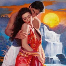 Схема вышивки «У ВОДОПАДА»