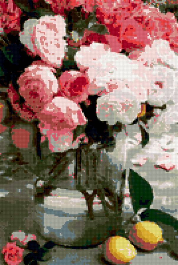 пиончики - пионы, натюрморт, цветы - предпросмотр