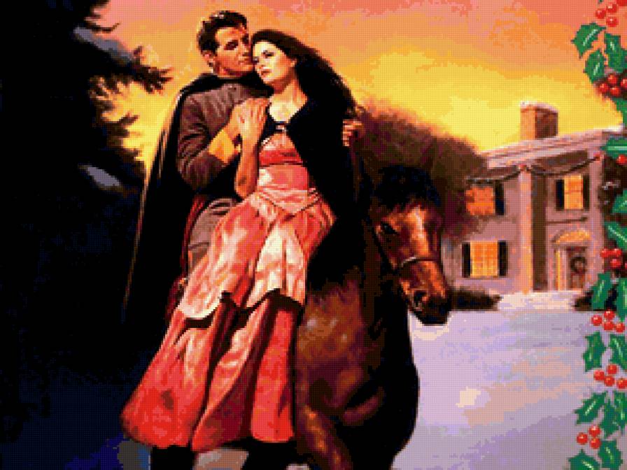 ВЕЧЕРНЯЯ ПРОГУЛКА - любовь, дворец, отношения, пара, конь, соблазн, страсть - предпросмотр