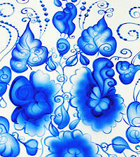 Схема вышивки «Гжель»