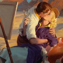 Схема вышивки «СЛАДКИЙ ПОЦЕЛУЙ ХУДОЖНИЦЫ»