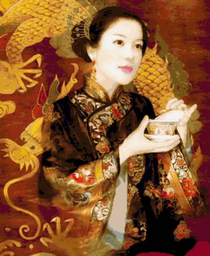 №228537 - картина, девушка, восток - предпросмотр