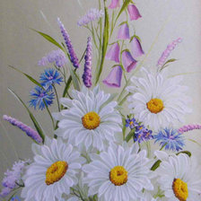 Схема вышивки «ромашки»