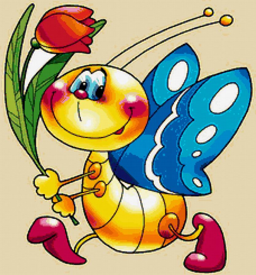 Мультяшные зарисовки - герои, сказки, мультики, тюльпан, муровей, герои сказок - предпросмотр