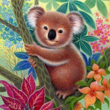 Схема вышивки «коала»