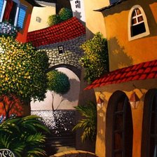 Схема вышивки «кафе у воды»