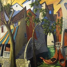 Схема вышивки «полуденный пейзаж»