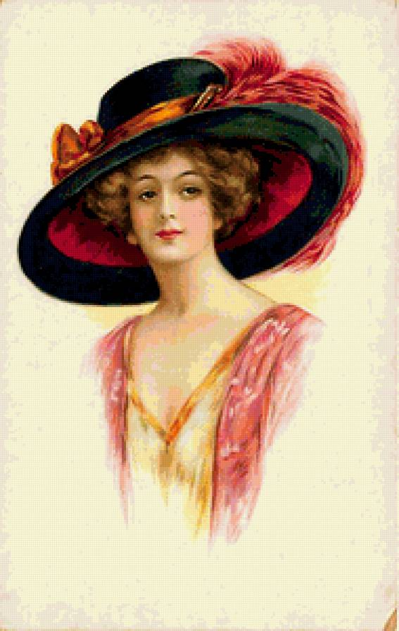 КРАСАВЦА В ШЛЯПЕ - взгляд, женщина, красавица, нежность, шляпа - предпросмотр