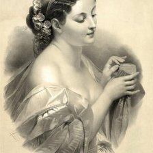 Схема вышивки «Девушка»