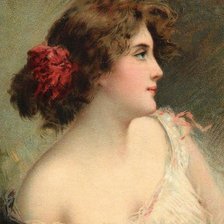 Схема вышивки «Девушка»