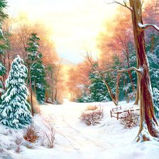 Схема вышивки «зима»