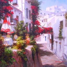 Схема вышивки «Цветочный переулок.»