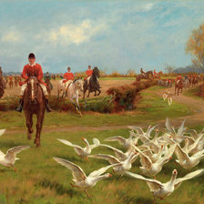 Схема вышивки «Английская охота 2»