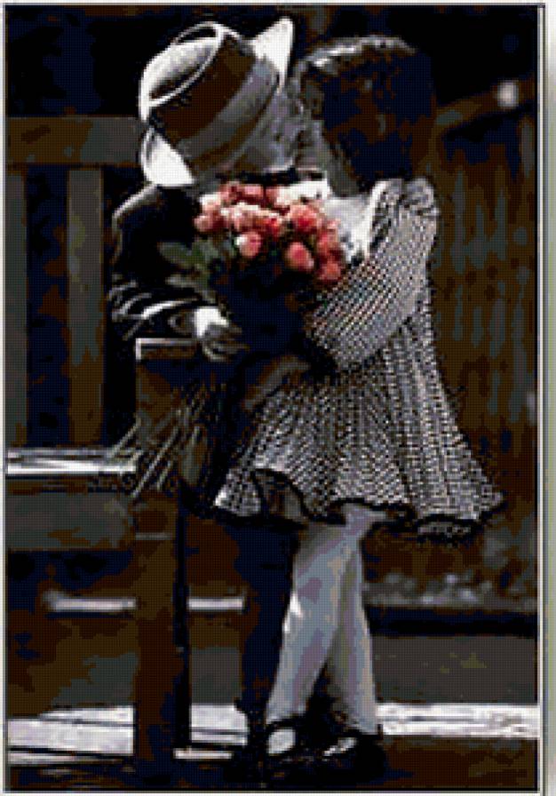 первая любовь - букет, нежность, детки, первый поцелуй - предпросмотр