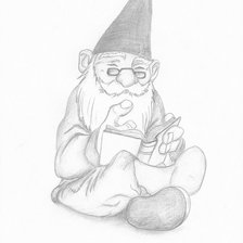 Схема вышивки «карандаш. гном»