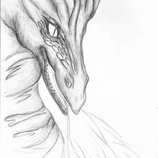 Схема вышивки «карандаш. дракон»