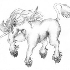 карандаш. единорог