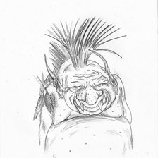 Схема вышивки «карандаш. троль»