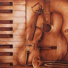 Схема вышивки «гитара»