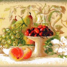 Схема вышивки «натюрморт с черешней»