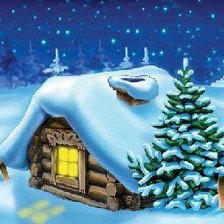 Схема вышивки «зимняя ночь»