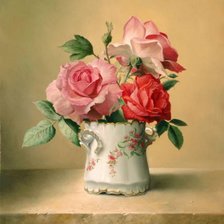 Схема вышивки «розы  на столе»