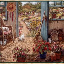 Схема вышивки «Весёлый дом от Janet Kruskamp»