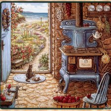 Схема вышивки «Весёлый дом от Janet Kruskamp»