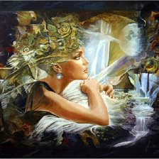 Схема вышивки «Девушка»