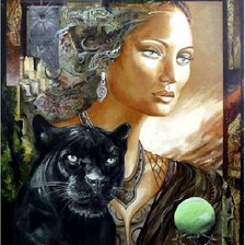 Схема вышивки «Девушка»