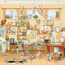 Схема вышивки «работа»