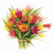 Схема вышивки «Цветы в вазе»