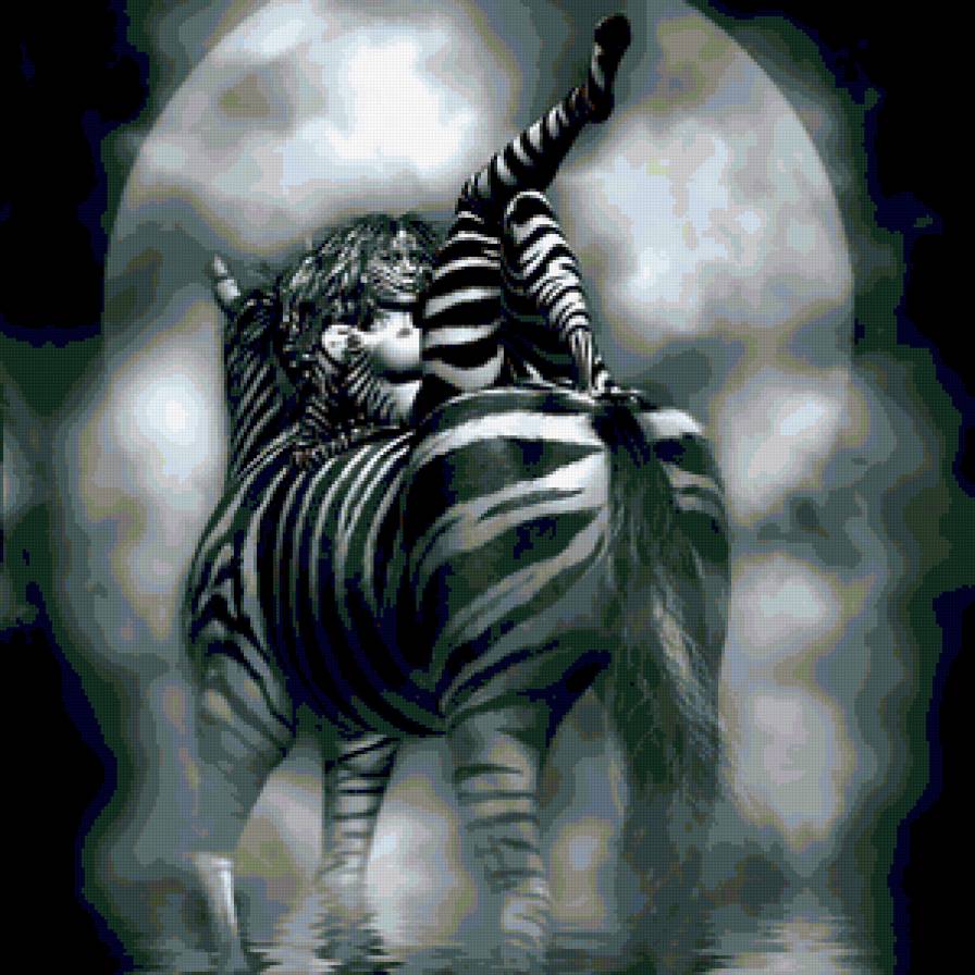 №230806 - фея, природа, фэнтези, девушка, животные, миф, лошади - предпросмотр