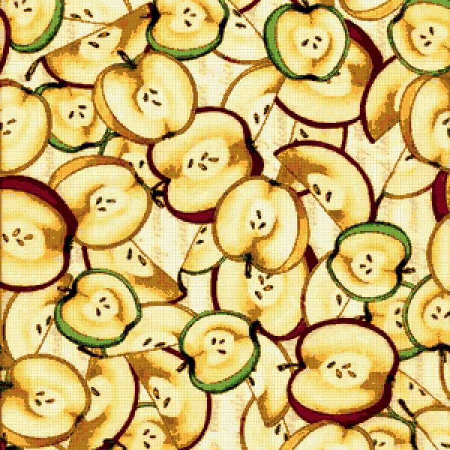 Яблочная подушка - яблоко, фрукты, подушка - предпросмотр