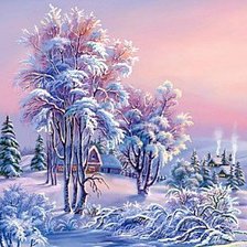 Схема вышивки «ХУДОЖНИЦА-ЗИМА»