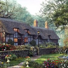 Схема вышивки «коттедж»