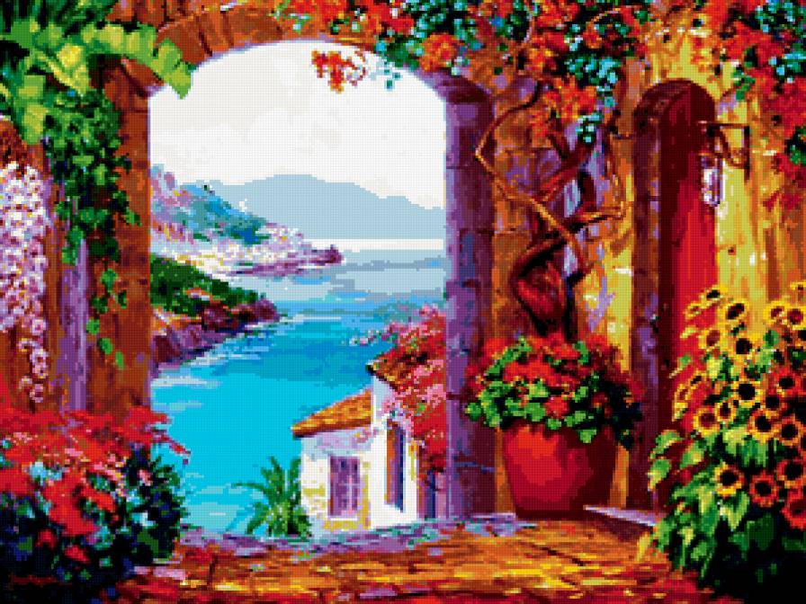 у моря - город, архитектура, живопись - предпросмотр