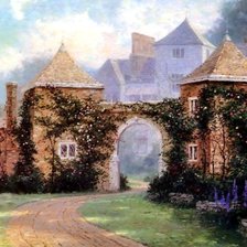 Схема вышивки «замок»