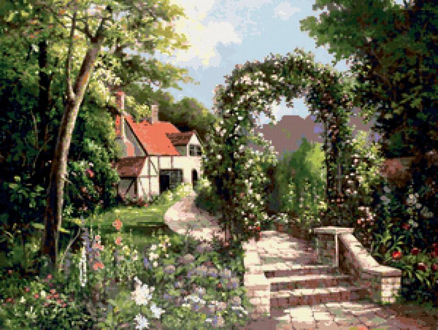 дача - пейзаж, архитектура - предпросмотр