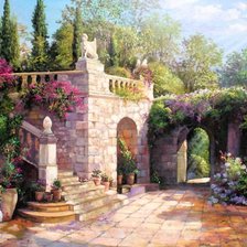 Схема вышивки «южный пейзаж»