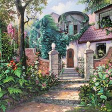 Схема вышивки «поместье в горах»