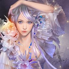 Схема вышивки «девушка»